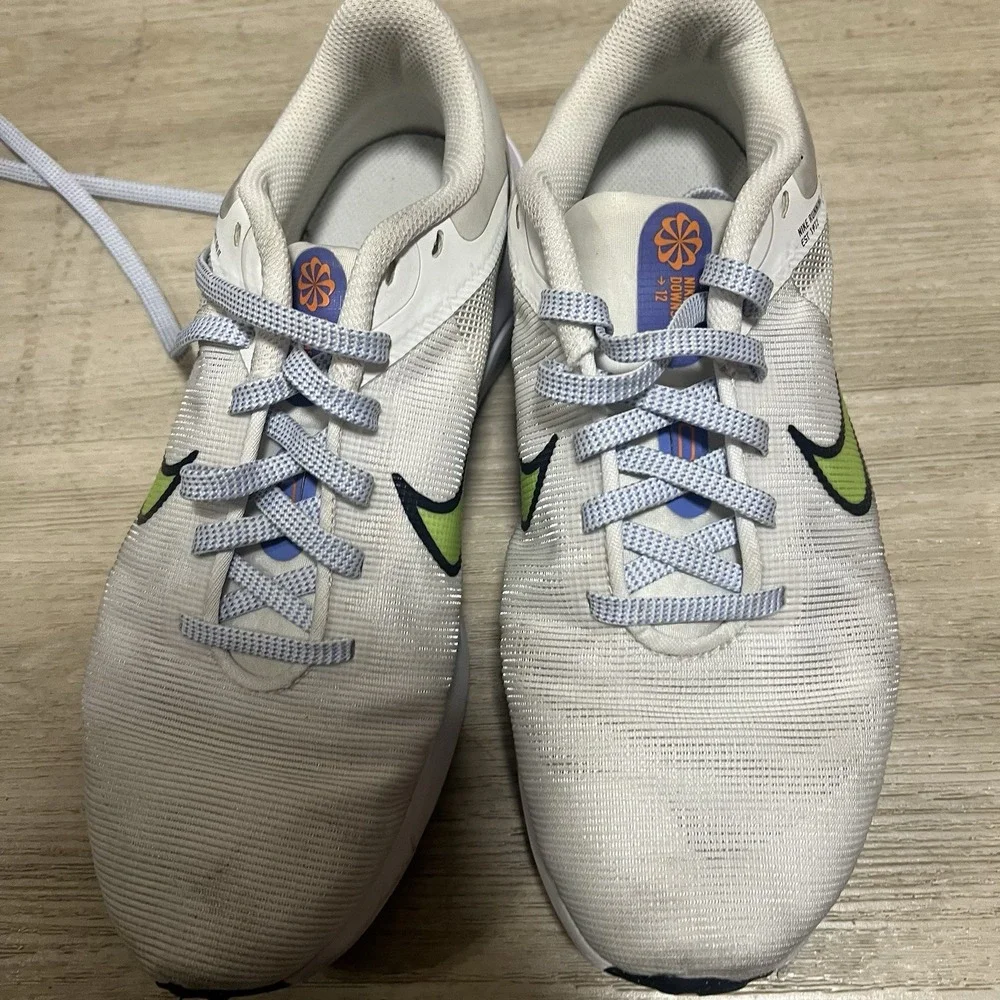 Nike Downshifter 12 Summit White Lime‎ Blast Womens Size 8 Running Shoes Gym